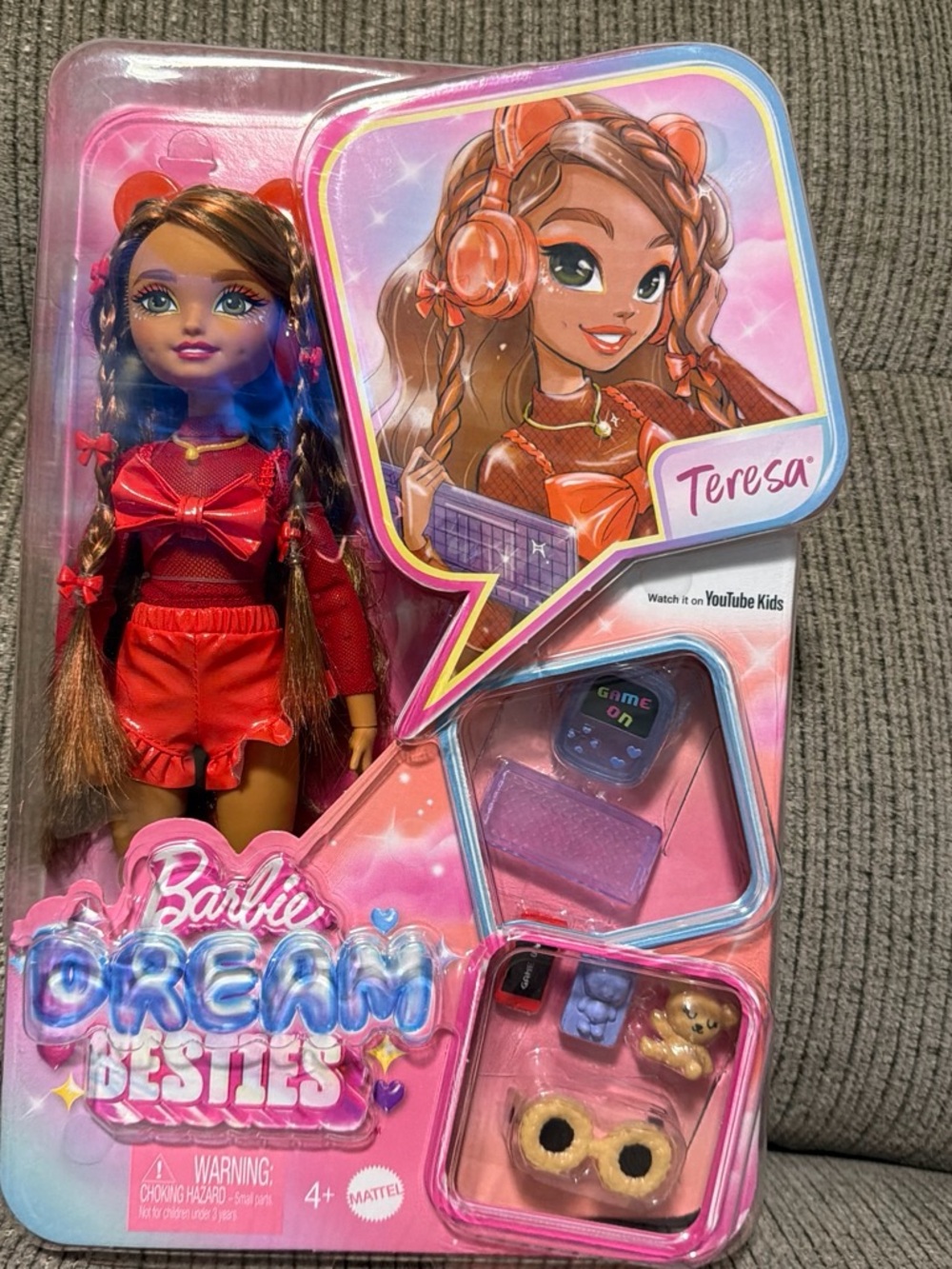 Barbie Teresa Doll in Red Outfit with Pink Packaging